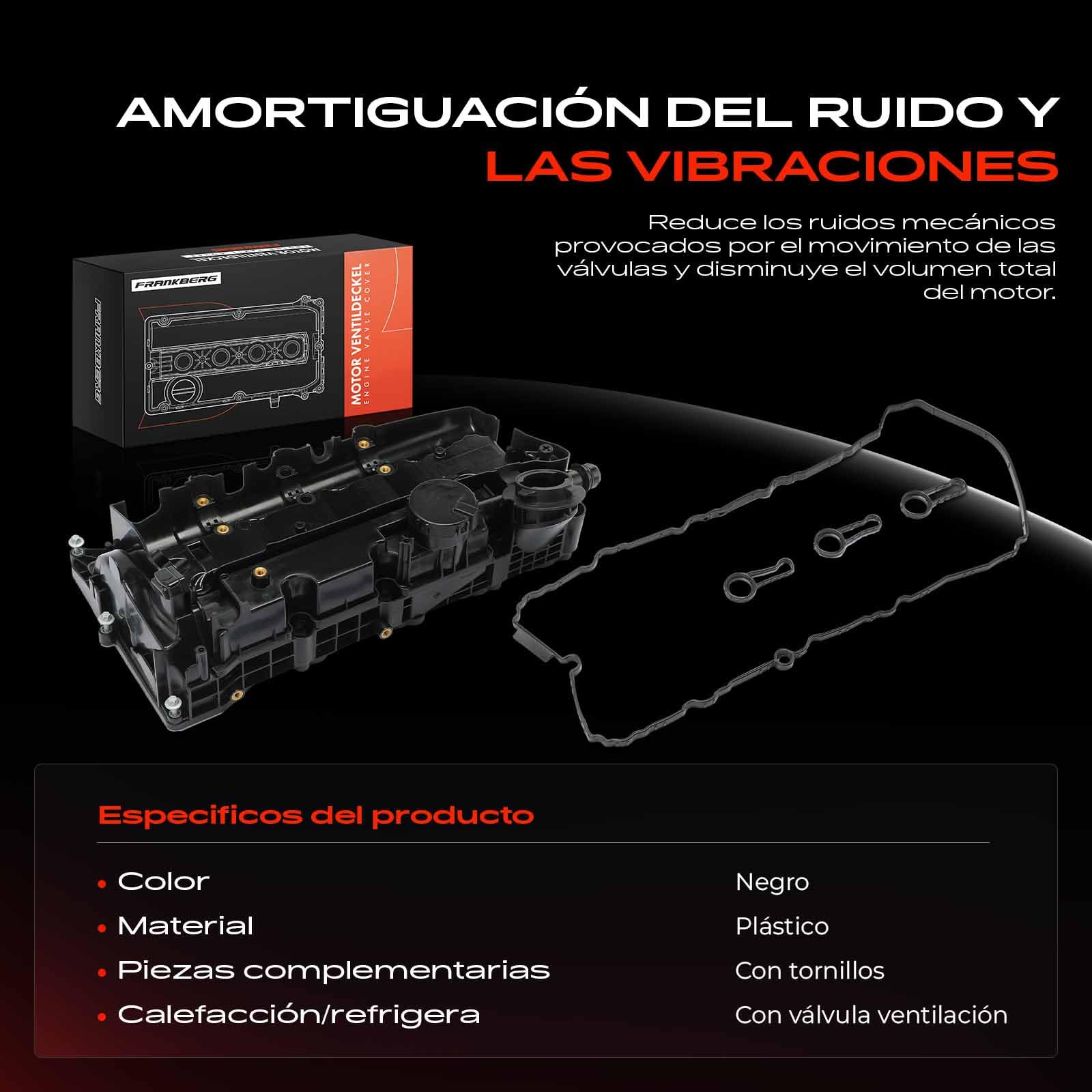 Frankberg Tapa de culata 11128508570 | Compatible con: Serie 1 Convertible E88, Serie 1 E81, Serie 5 E60, Serie 3 Coupé E92, Serie 3 Touring E91