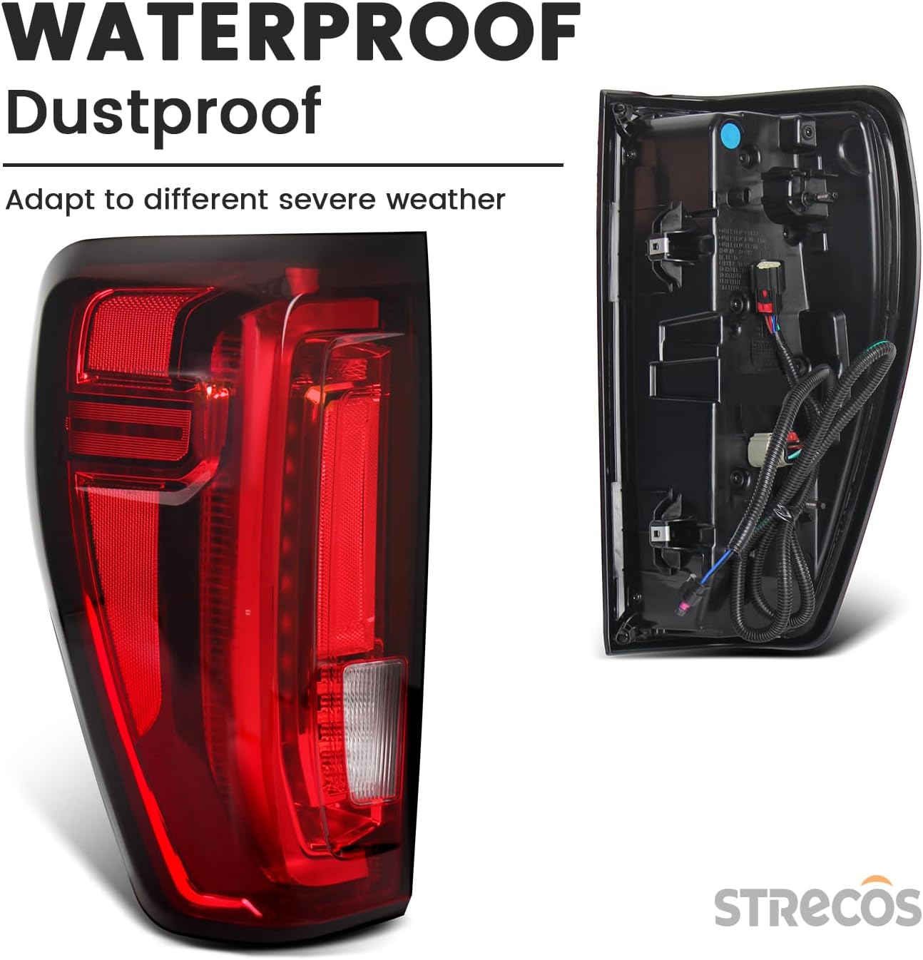 LED Tail Light Compatible with 2019 2020 2021 2022 2023 2024 2025 GMC Sierra 1500 Outer Taillight Rear Brake Turn Signal Lamps Assembly Replace OEM#84968740(Left Driver Side)