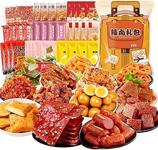 卤味零食大礼包 632g/袋 組み合わせ スパイシーで風味豊か 辛い食べ物 中国零食 魔芋爽 土豆片 金针菇 莲藕 卤味零食 辣味休闲零食 (1袋)