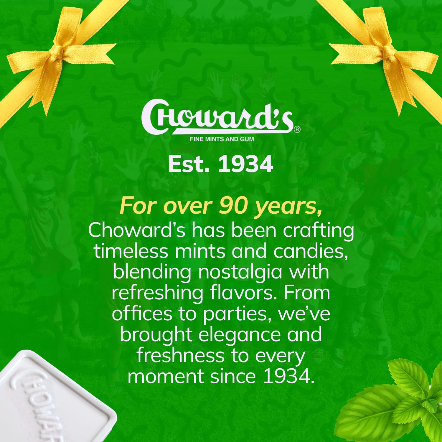 Choward's Spearmint Unique Aromatic Flavors for Everyday Freshness, Travel, Sharing, and Gifting, Distinctive Taste, Pack of 24 (15 Mints, 24 Packages Per Box)
