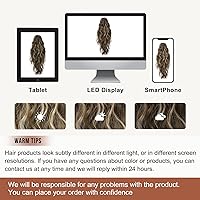 Vista 7 de FLUFYMOOZ Extensión de Cola de Caballo, Extensión de Cola de Caballo con Clip de Garra de 18 Pulgadas, Extensiones de Cabello Ondulado Rizado