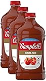 Campbell’s 100% Tomato Juice, 64 fl oz Bottle (Pack of 3)