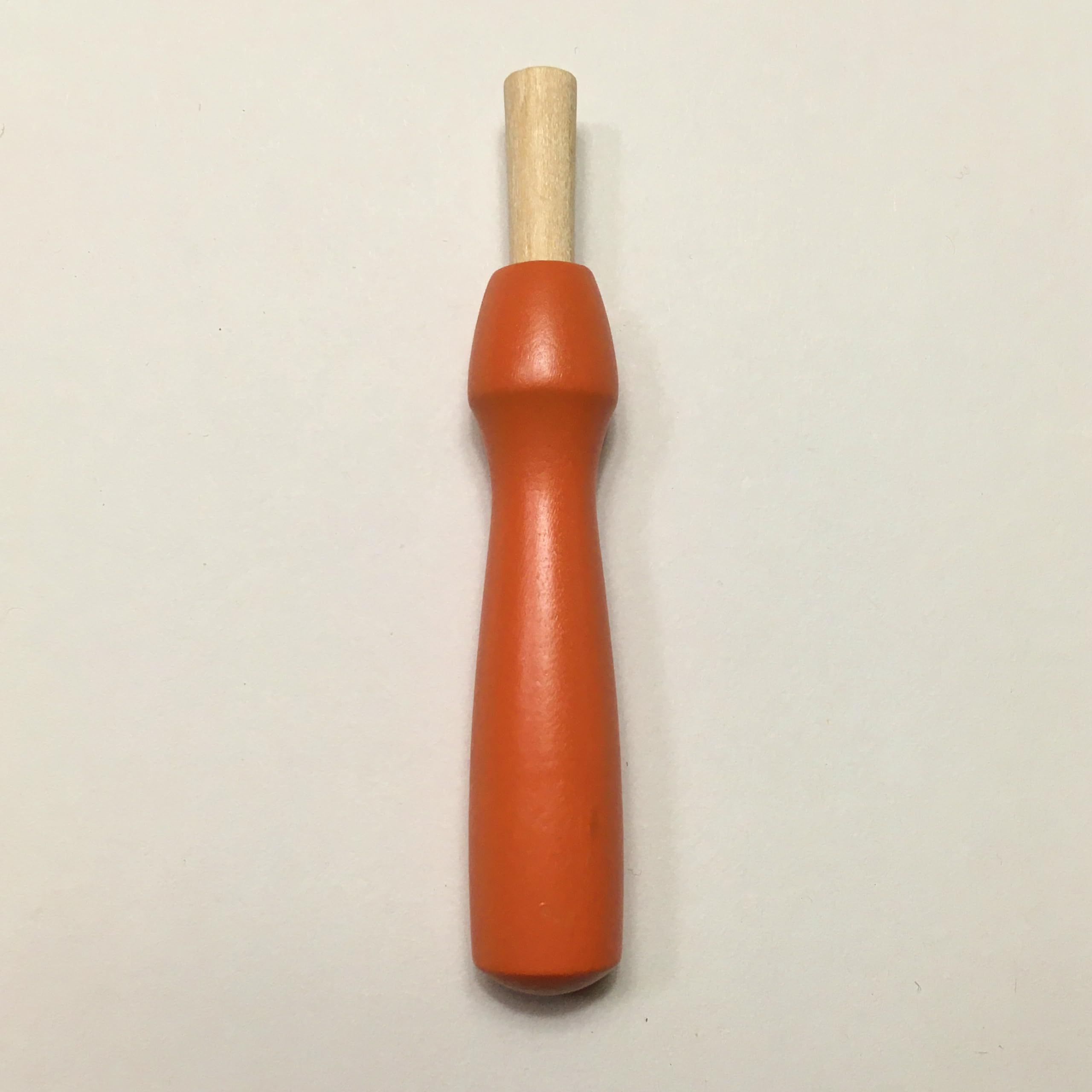 M00260-Orange 1pc Needle Felting Needle Handle Holder Colored Painted Wooden Holder for Needle