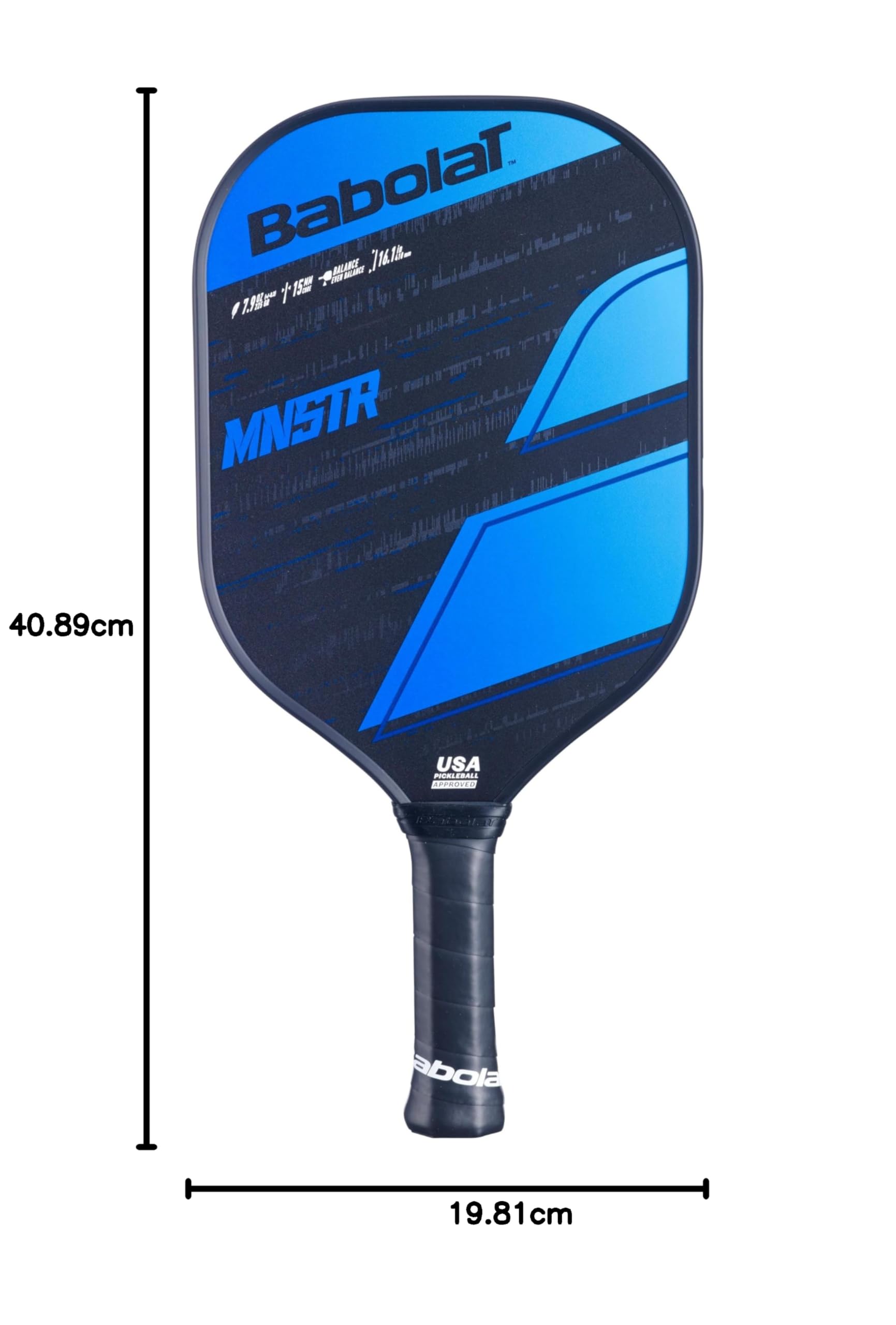 Amazon.co.jp: Babolat MNSTR ピックルボールパドル (ブラック/ブルー 