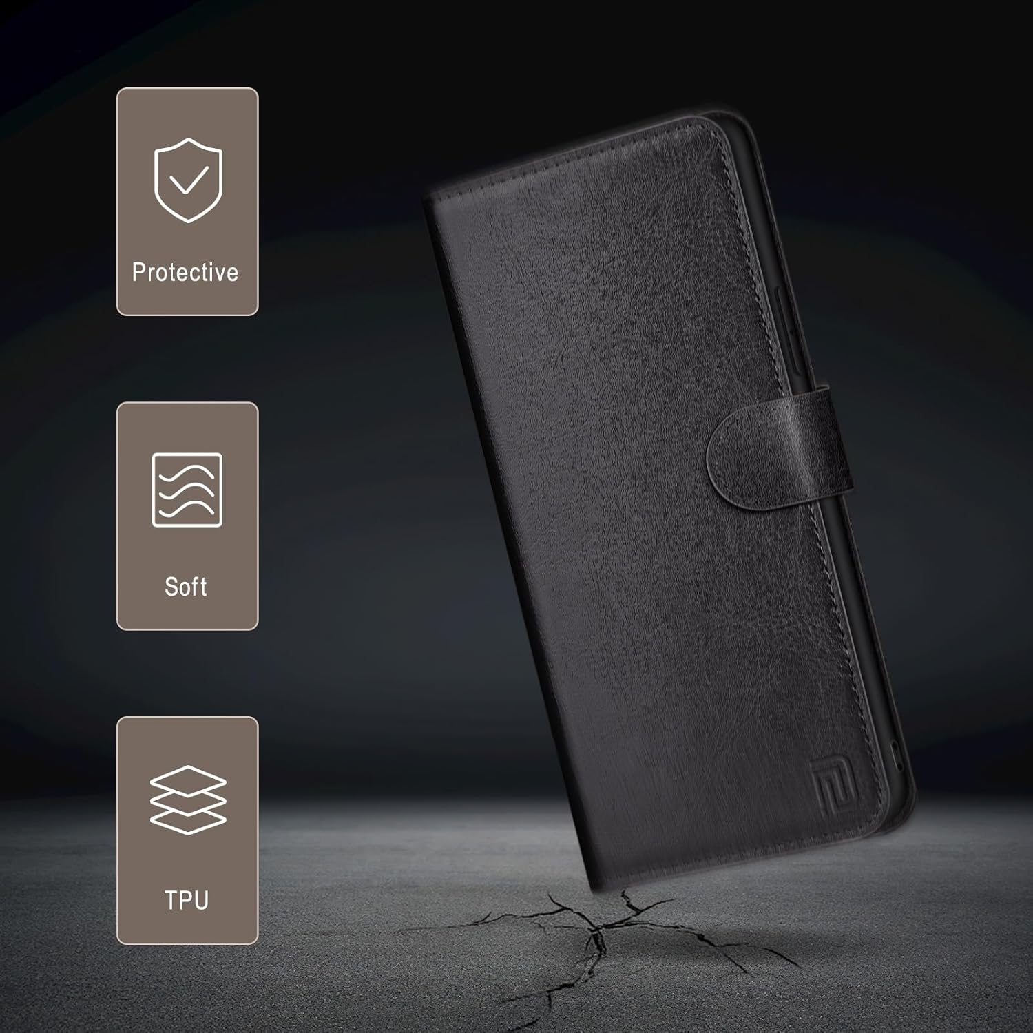 DJBull 2-in-1 Detachable for Samsung Galaxy S23 Plus/S23+ Wallet case with Credit Card Holder【RFID Blocking】,Flip Folio Book PU Leather protective Cover Women Men for Samsung S23 Plus Phone case Black