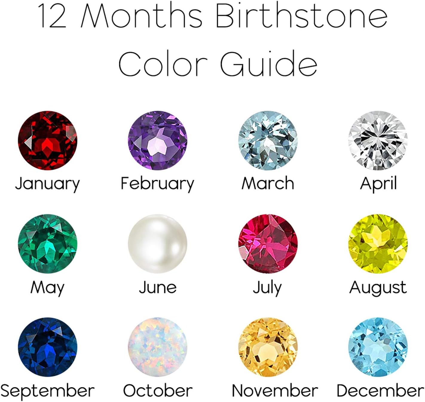 TANGPOET Birthstone Gemstone Necklaces for Women 925 Sterling Silver Dainty Pendant Jewelry Valentines Mothers Day Christmas Birthday Gifts for Mom Girlfriend Wife Daughter - Image 5