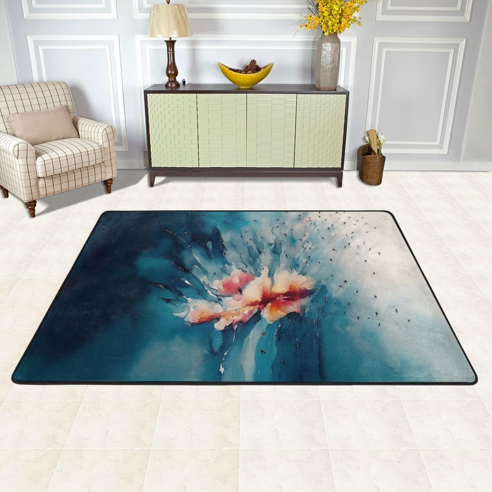 Tapis d'intérieur doux idéal pour créer un coin bureau cosy à la maison