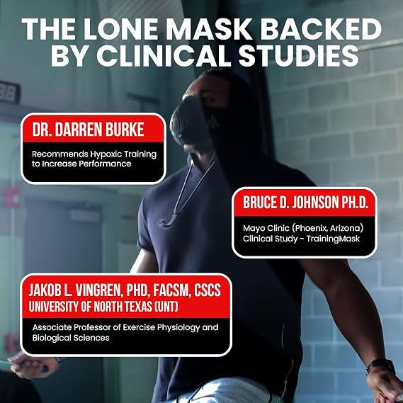 TrainingMask 3.0 مدرب تنفس الأداء - قناع تدريب الارتفاع - القدرة على التحمل ، الأداء ، قناع الجري الارتفاع ، مثبت سريريًا وبراءة اختراع