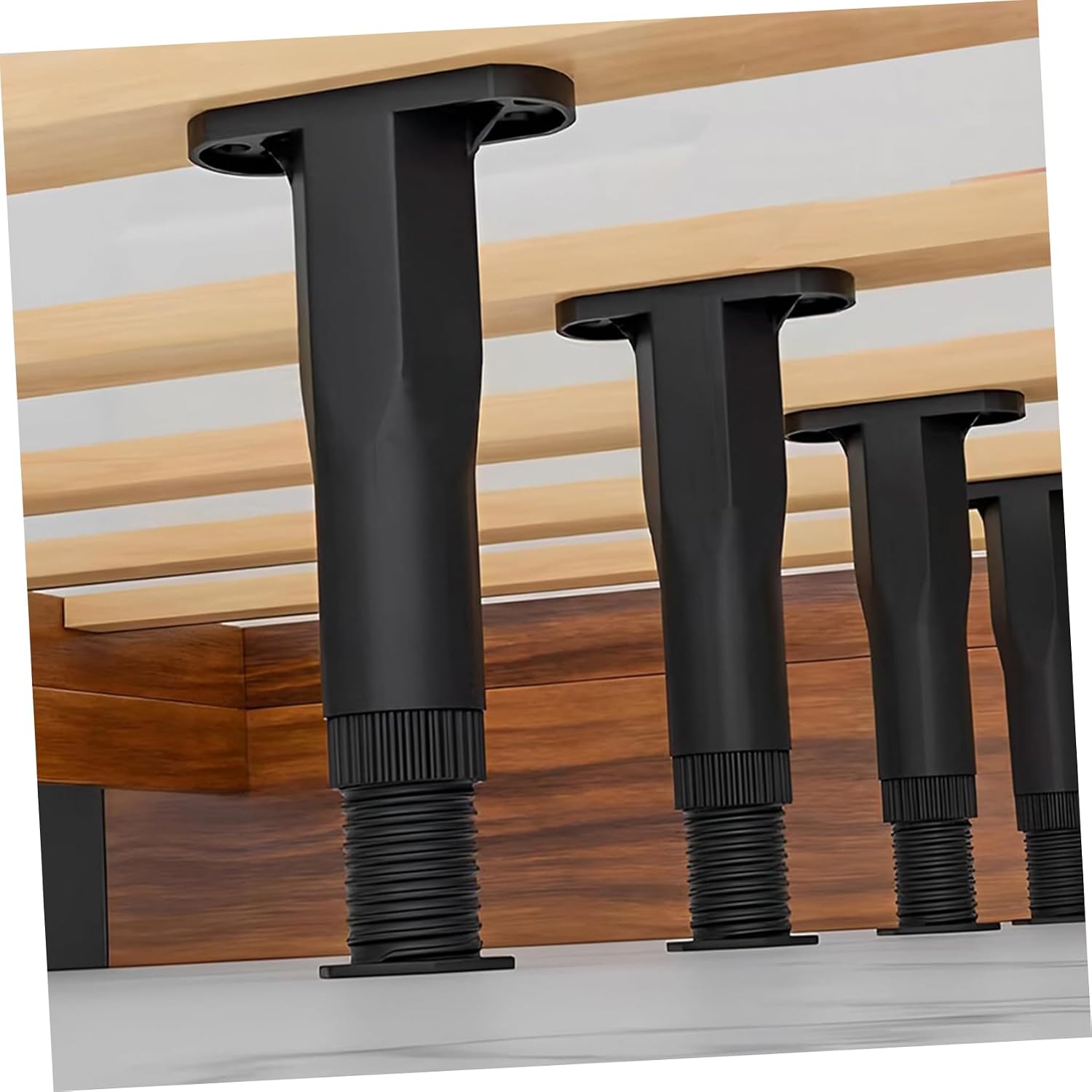 2pcs Bed Frame Brackets Furniture Replacement Parts Bed Feet T-Shaped Design for Stability