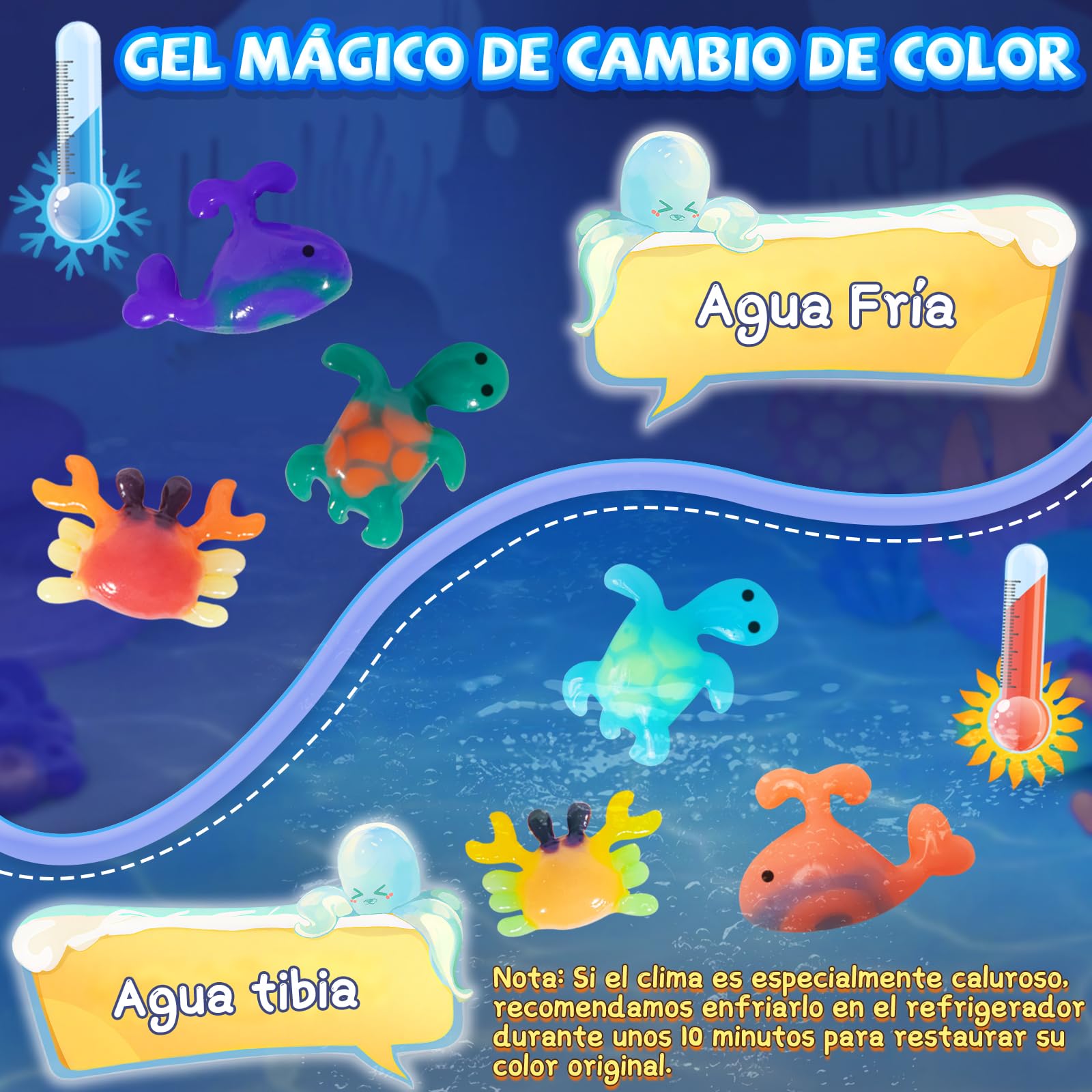 Thedttoy Gel de Agua mágica Que Cambia de Color,Juego de Gel de Agua para niños 22 Piezas,Magic Water Elf Kit,Juguetes de Agua,Regalo de Manualidad Creativa para Niñas de 3 Años en Adelante