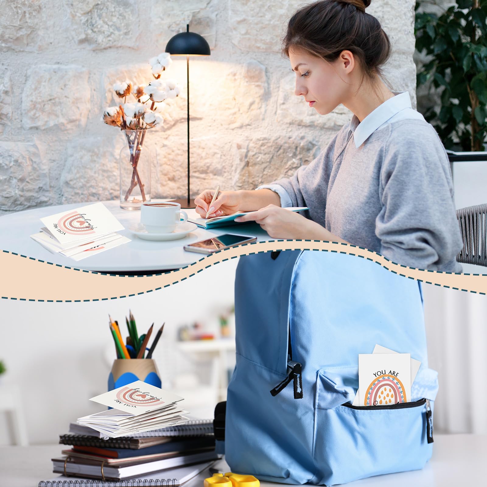 Fumete 100 mini diari motivazionali bulk arcobaleno tascabili quaderni ispiratori piccoli taccuini divertenti per scrivere colleghi diario di viaggio forniture per insegnanti dipendenti per ufficio