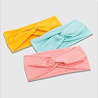 Vista 5 de Huachi Diademas anchas para el cabello de mujer, bandas para la cabeza de moda, turbante, accesorios para el cabello de yoga, paquete de 6