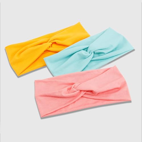 Miniatura 5 de Huachi Diademas anchas para el cabello de mujer, bandas para la cabeza de moda, turbante, accesorios para el cabello de yoga, paquete de 6