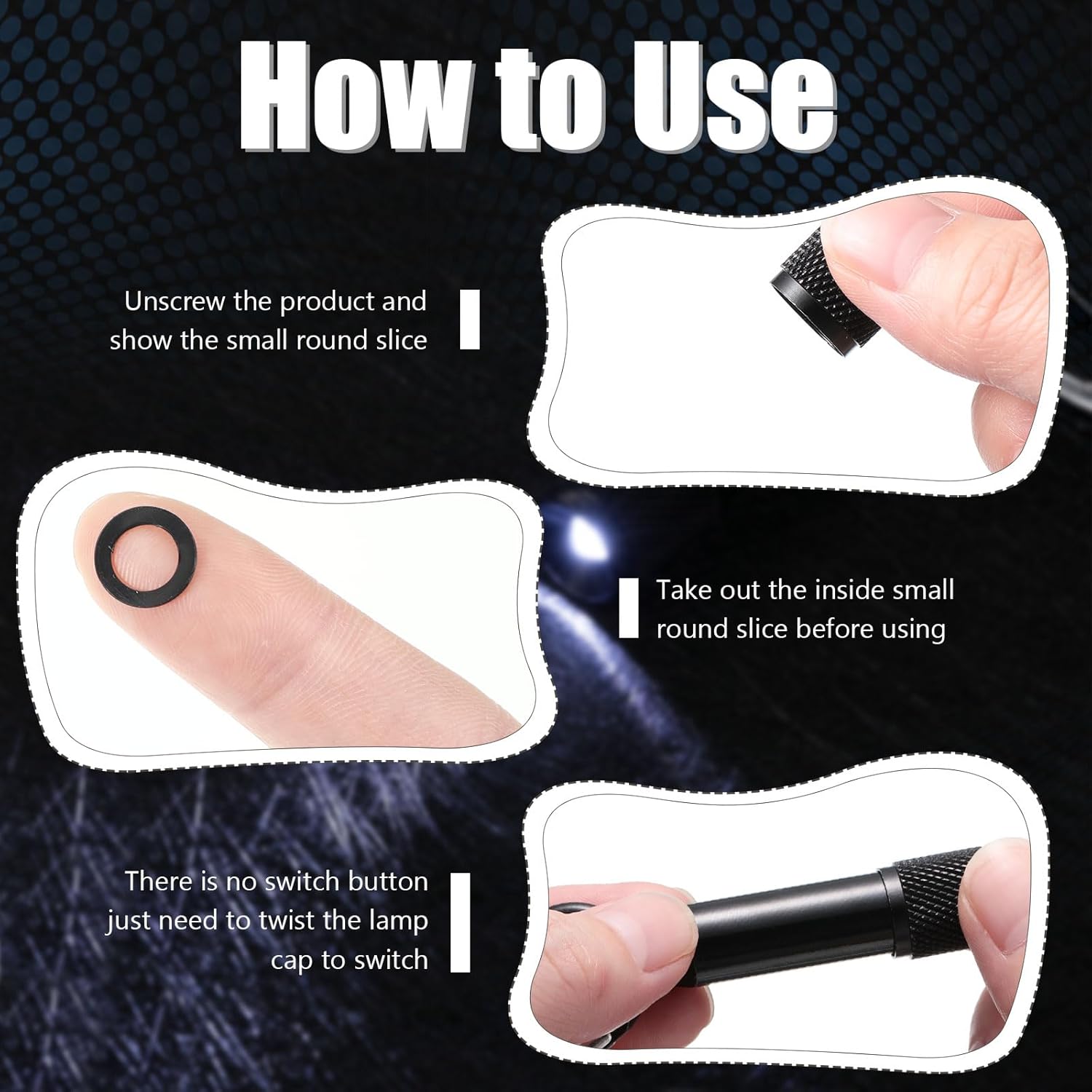 Cunno 49 Pack Mini Keychain Flashlights Bulk Small LED Flashlights Bulk with Buckle for Camping Hiking Outdoor