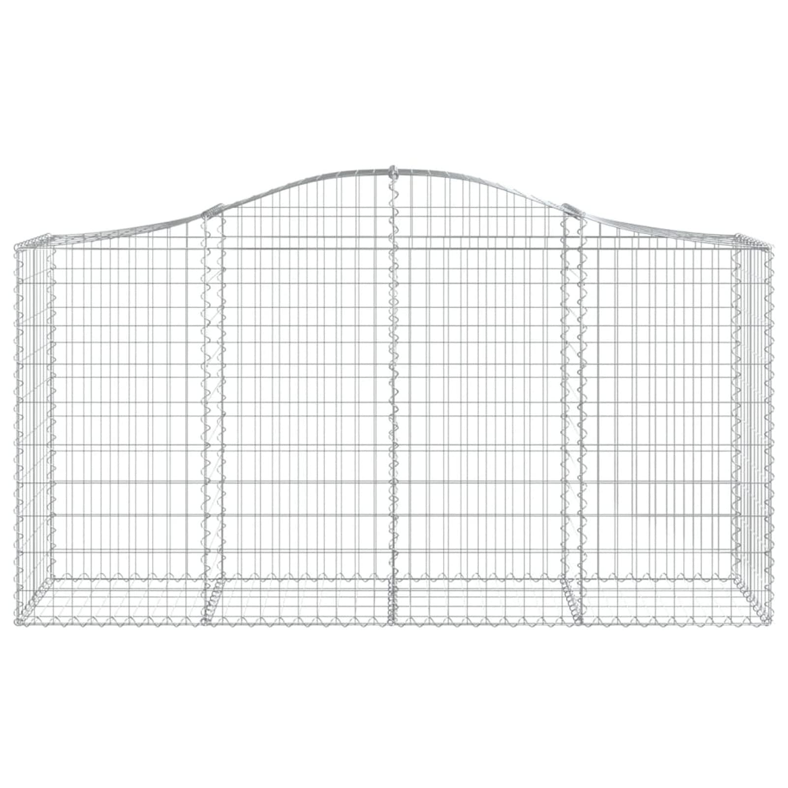 LAPOOH Cesti Gabbioni ad Arco 20 pz 200x50x100/120 cm Ferro Zincato,Cesti Gabbioni ad Arco,Gabbioni,Gabbioni da Giardino,Gabbione per Decorative(SPU:3145655)