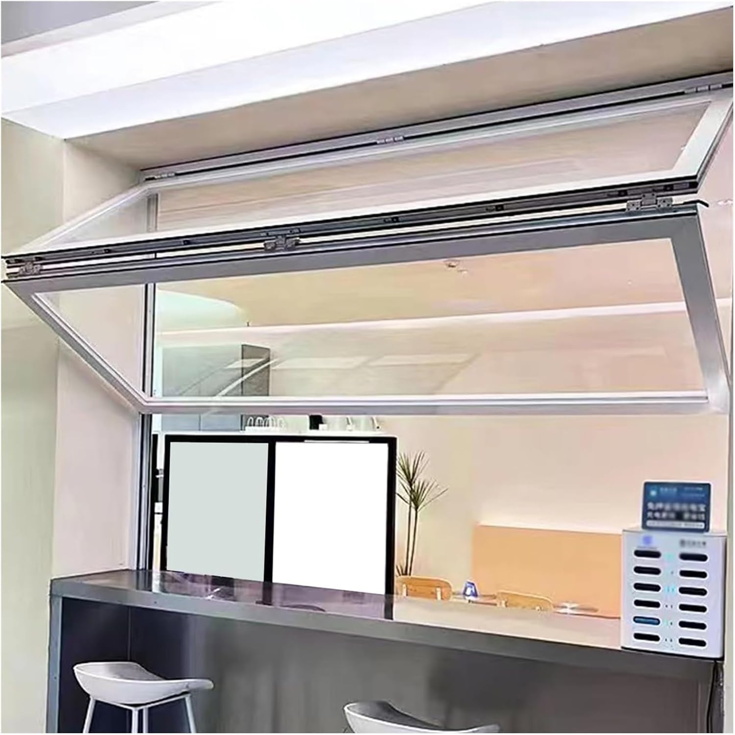 Concession Window Aluminum Alloy Food Truck Service with Horizontal Sliding Screen Windows,Aluminum Alloy Concession Stand Window, Double Waterproof Strips for Food Truck Windows, Waterproof