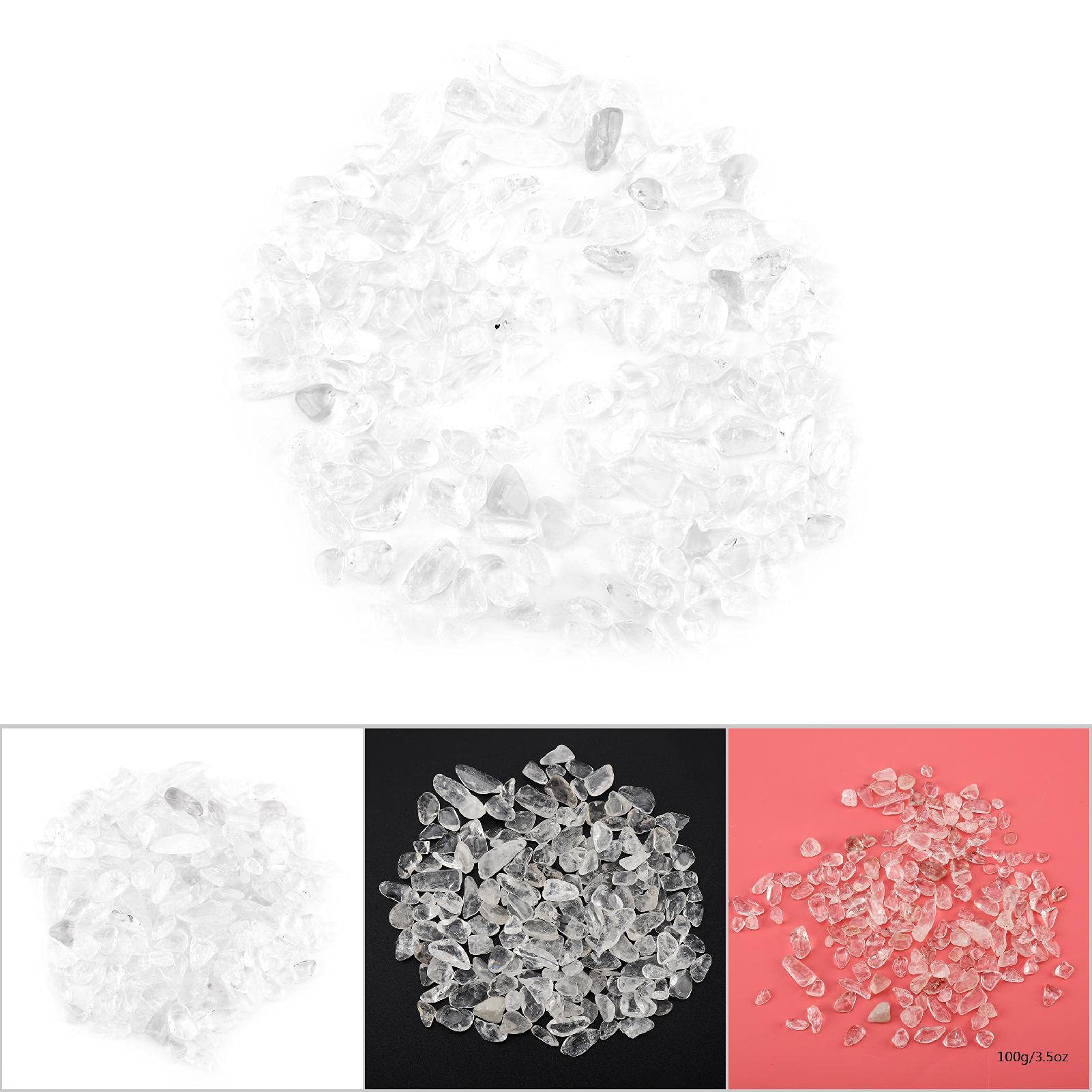 Naturalny kryształowy kamień Tumbled Chips Kruszone kamienie Reiki Healing Quartz Crystals Kamienie o nieregularnym kształcie(White)