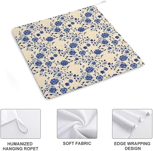 Miniatura 3 de Decorative Hand Towels for Bathroom - Retro Blue Flowers (A) Print Soft Absorbent Small Bath Hand Towels for Kitchen, Farmhouse, Spa, Hotel, Guest