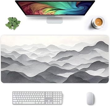 Inked Mountain Large Mouse Pad,Extended Gaming Mouse Pads with Non-Slip Rubber Base and Stitched Edges Mouse Mat,XXL Long Desk Pad for Office Computer Gamer Mousepad27.6x15.7x0.12 inch