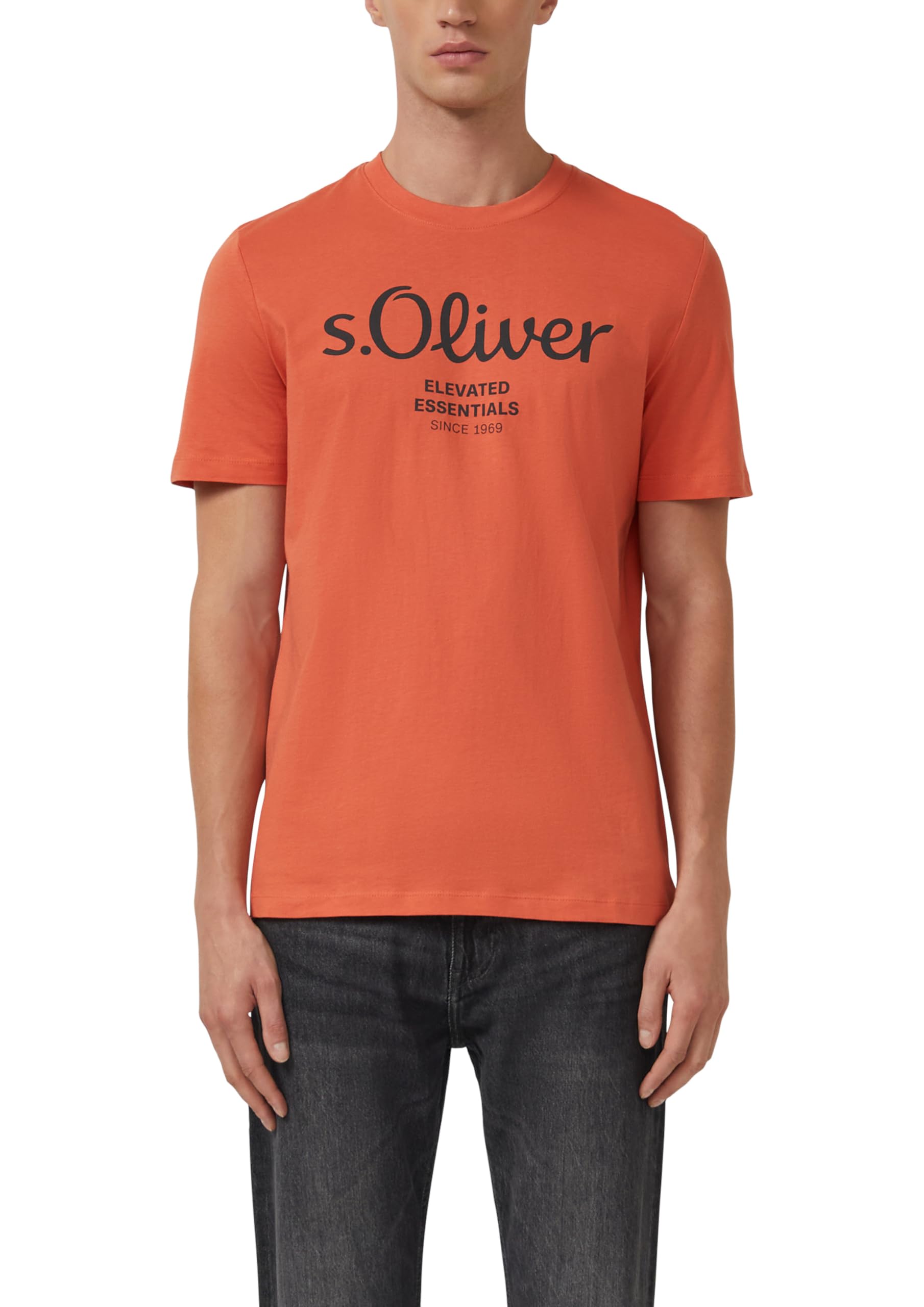 s.Oliver T-Shirt aus Baumwolle mit Label-Print
