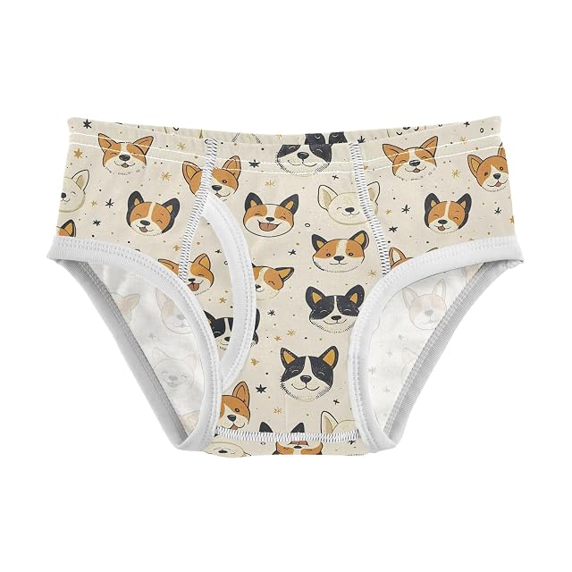 Boys Exclusive Briefs Toddler Underwear 95 Combed Cotton Boxerbriefs 2T Animal Dog Yellow Tile