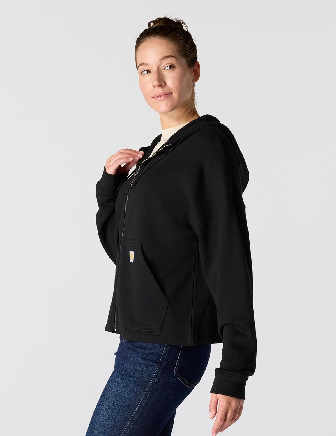 Carhartt Women's TENCEL Fiber Series Loose Fit Full-Zip Sweatshirt - Image 2