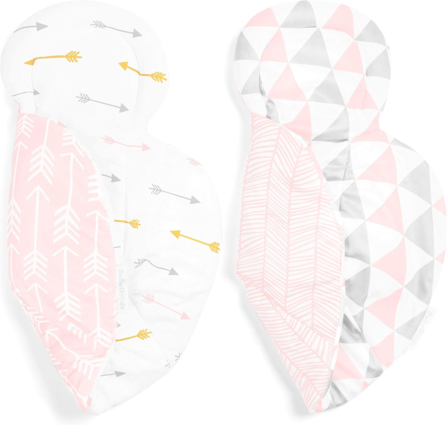 Infant Insert Compatible with 4Moms Mamaroo & Rockaroo – Car Seat Insert 2 Pack – Reversible Infant Car Seat Insert – Soft Plush Minky Car Seat Head Support Insert
