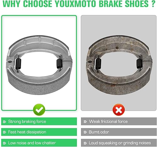Miniatura 2 de Youxmoto Zapatas de freno traseras de aluminio para Honda Sportrax TRX 250EX TRX250EX 2001-2008TRX250X 2009-2020, para Honda Recon 250