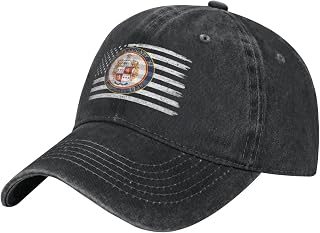 Vintage US and Seal of Morris County, New Jersey Baseball Cap for Men Women Adjustable Sports Hats Low Profile Cotton Golf Dad Hat Black