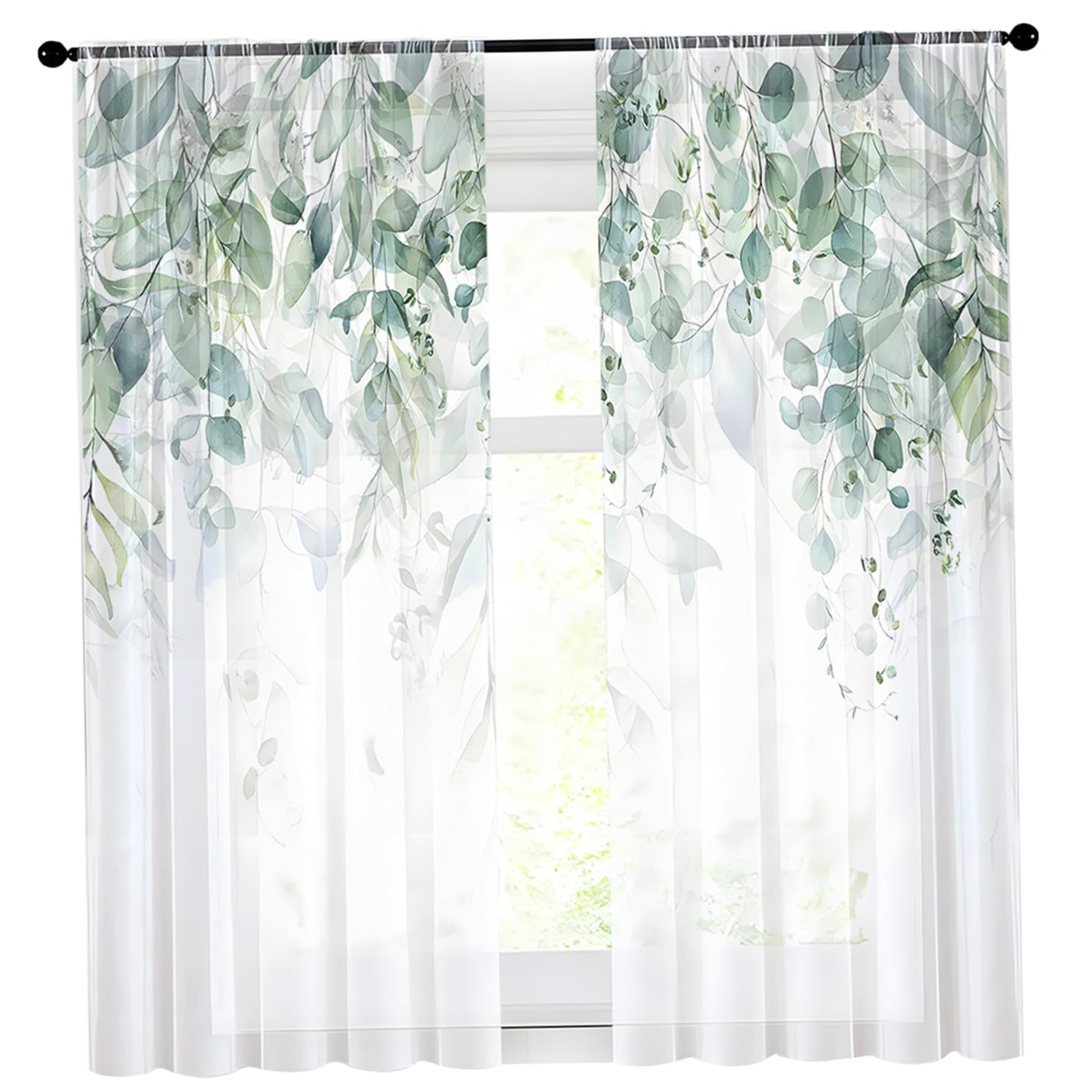 Cortinas transparentes para sala de estar que dejan pasar la luz manteniendo la privacidad