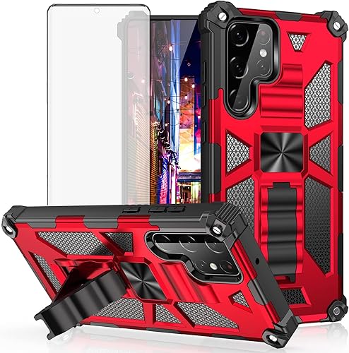 Asuwish Funda para Samsung Galaxy S22 Ultra 5G con protector de pantalla de vidrio templado y accesorios para celular, función atril, protección de disponible en Yaxa Peru