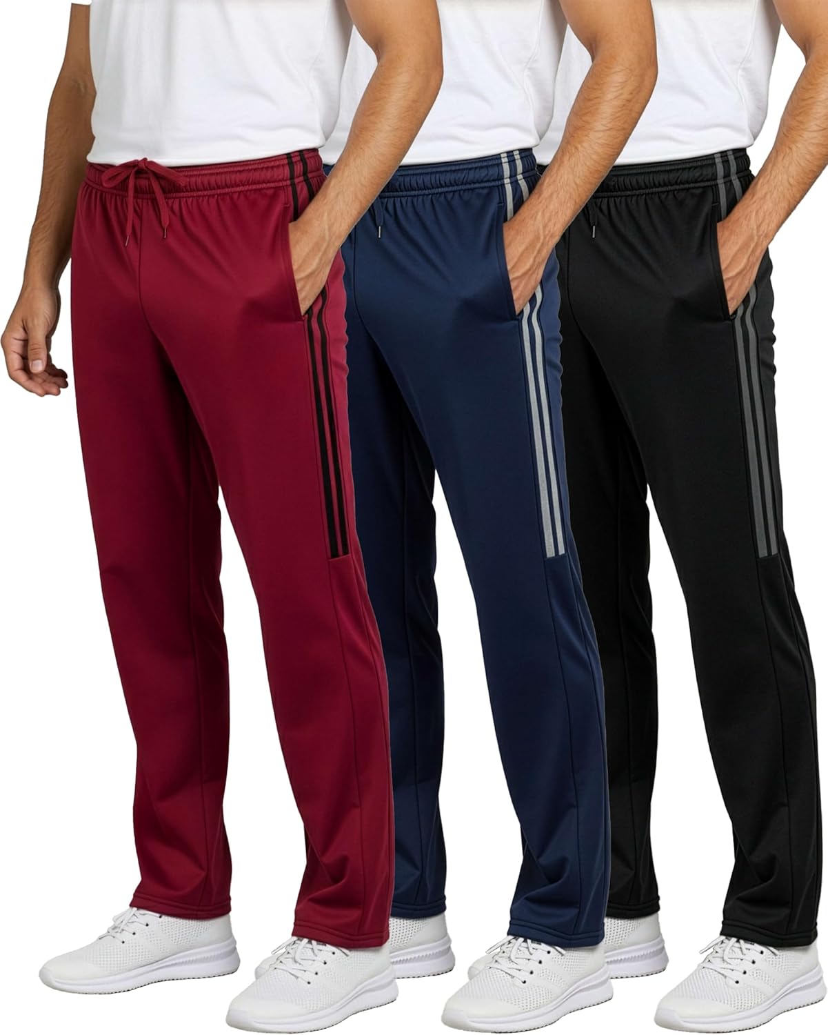 Real Essentials 3 Pack: Men’s Sweatpants – Athletic Track Pants with Pockets | Workout, Running & Lounge (Big and Tall) Real Essentials 3 Pack: Men’s Sweatpants – Athletic Track Pants with Pockets | Workout, Running & Lounge (Big and Tall)