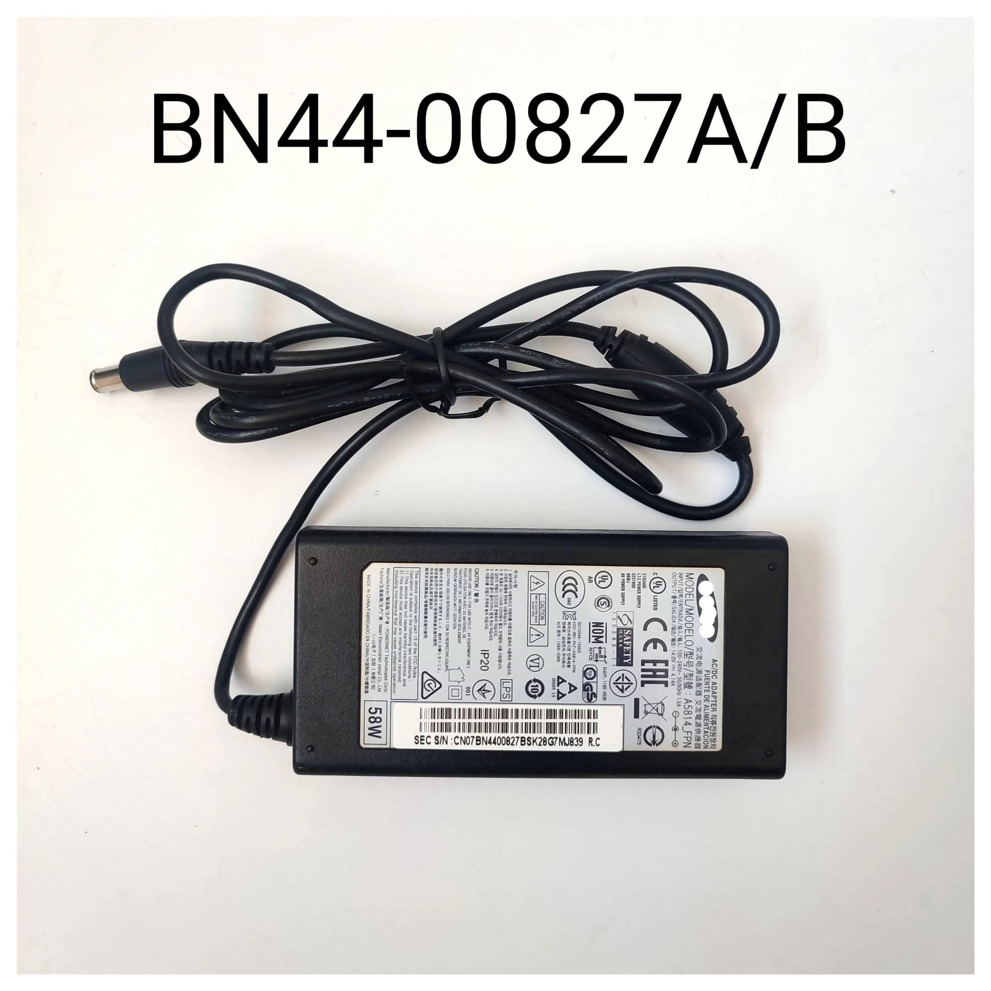 Cavo di conversione TV Adattatore di alimentazione CA/CC BN44-00827A 44-00827B 4400827B A5814_FPN for LS29E790C HW-J6500 JM4000 J6000 Caricatore 14 V 4.14 A 58 W Assemblaggio cavi