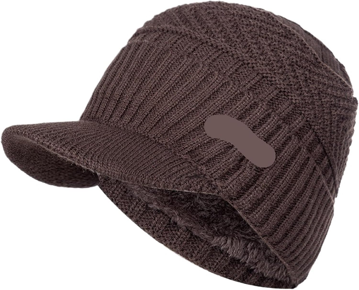 Unisex Warm Winter Hats Add Fur Lined Soft Beanie Cap for Men & Women for Winter Warmth