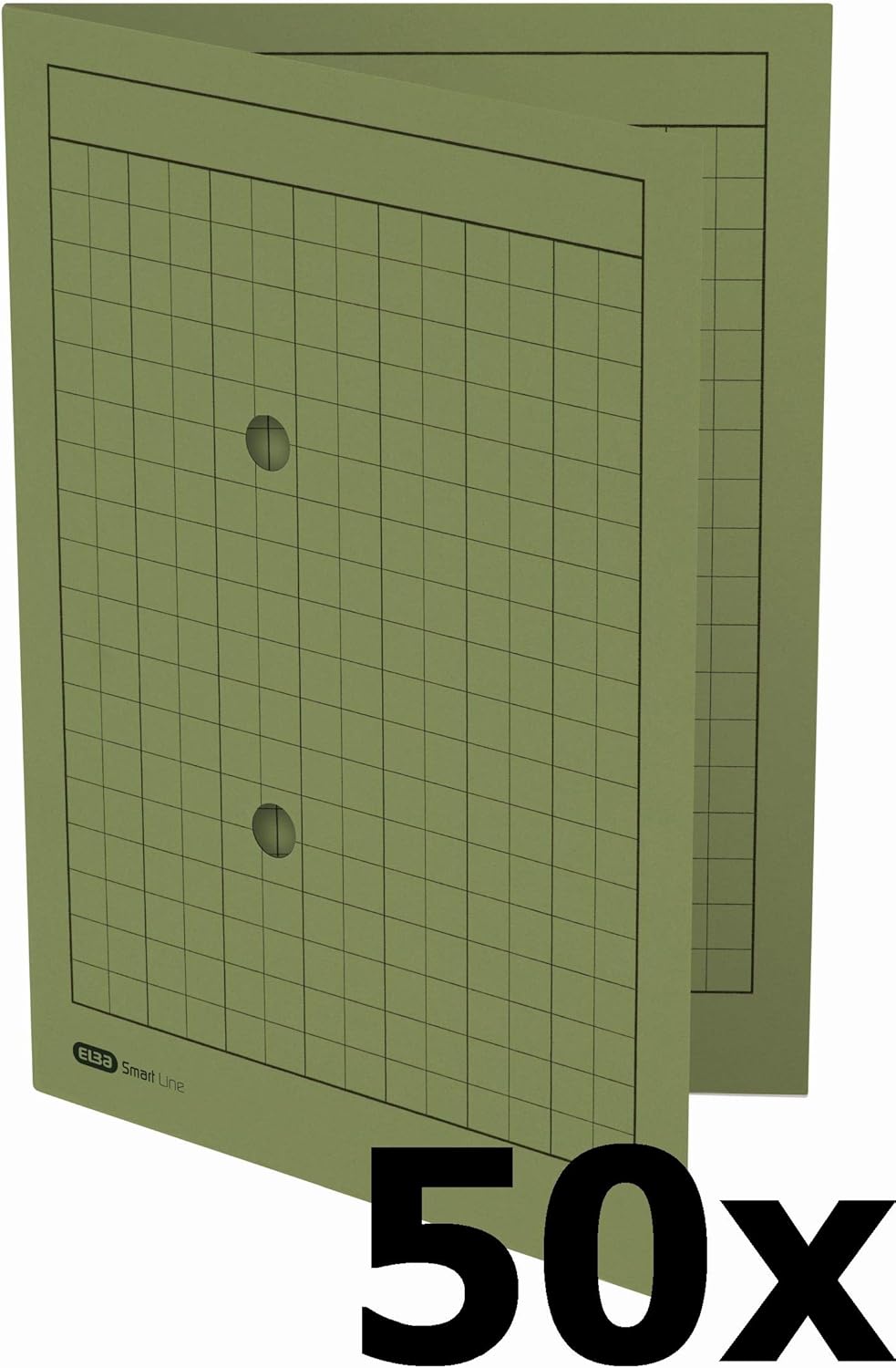 Elba 35461GN Clipfile for Approximately 100 DIN A4 Pages Manila Cardboard 250 GSM Set of 50 Green