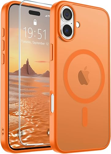 Miniatura 186 de SUPFINE - Funda magnética para iPhone 14 Pro Max (compatible con MagSafe), (protección contra caídas de grado militar de 10 pies), delgada, Negro