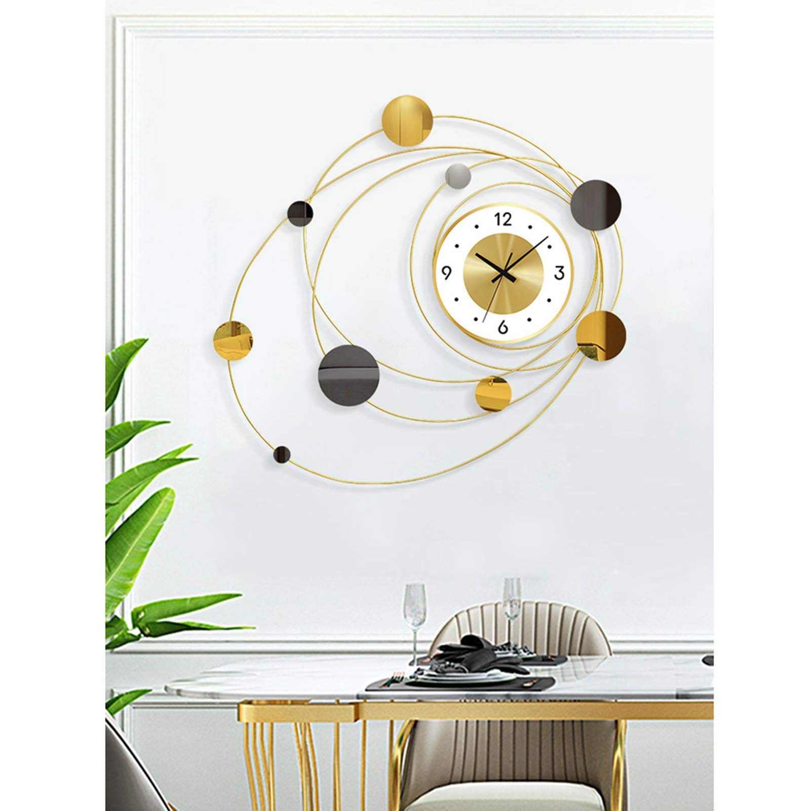 Relojes de Pared Sala de Estar Personalizada Sala de Operación de Batería Sala Decoración de Metal Gran Creative Universo-Galaxy Decoración