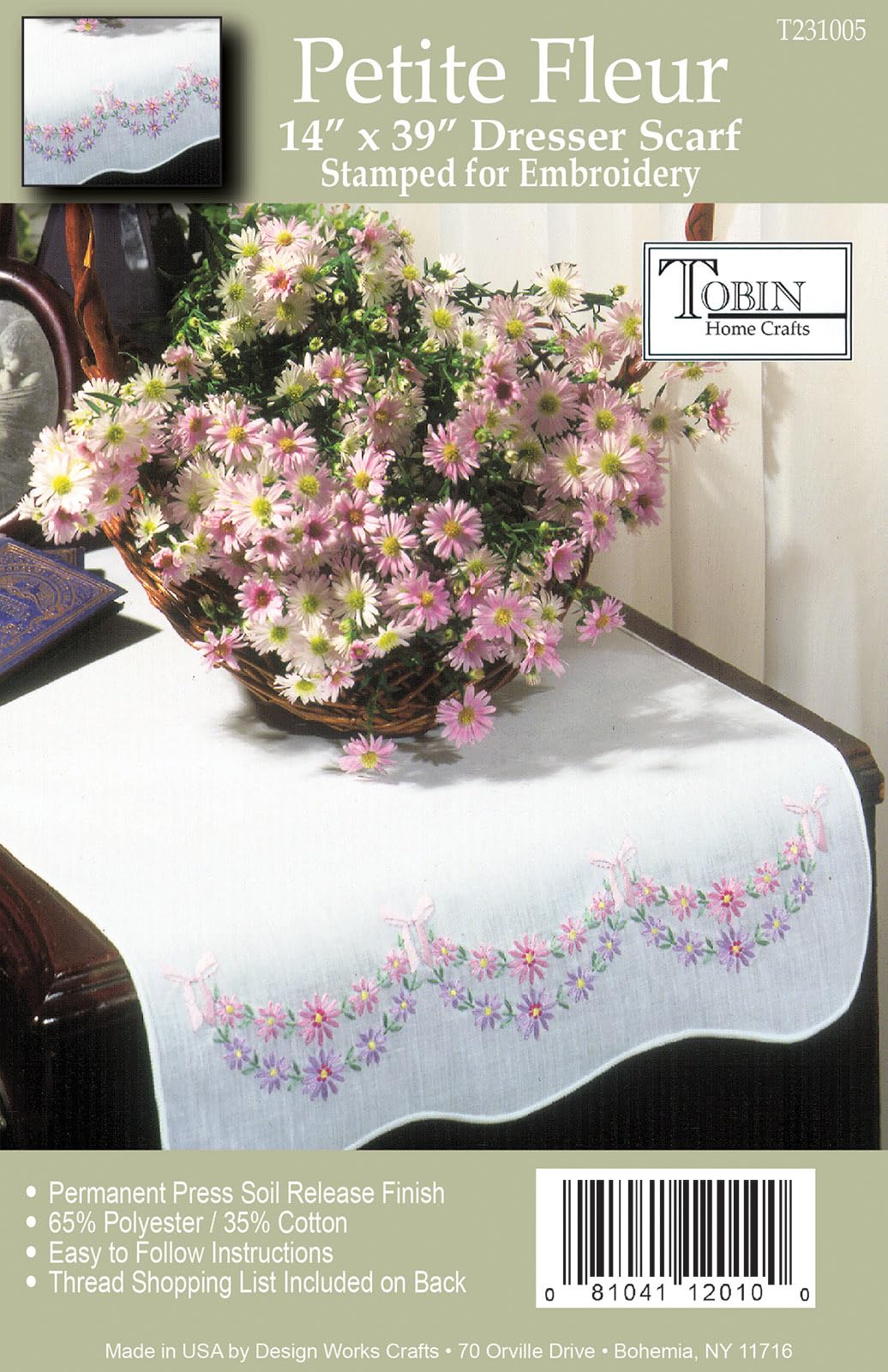 Tobin #231005 Petite Fleur Dresser Scarf 14