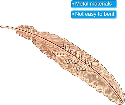 Miniatura 4 de PATIKIL Marcapáginas de plumas de metal, paquete de 6 marcadores de página, regalo de agradecimiento de cumpleaños para mujeres, profesores,