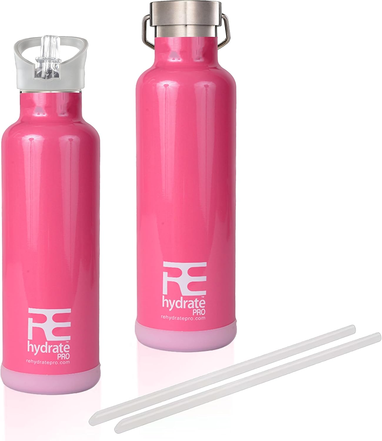 Buy Rehydrate Pro 25oz Insulated Water Bottle with Straw, Bonus Lids