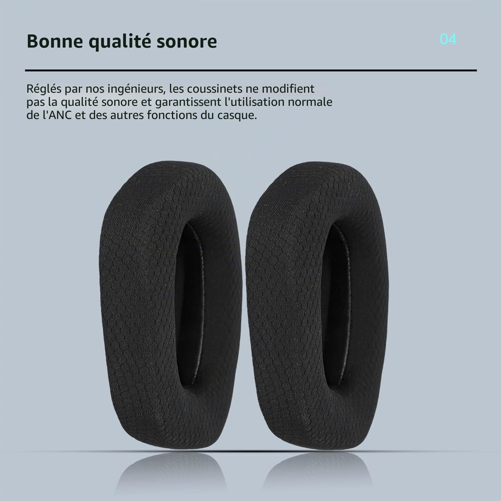 Logi Tech G733 G335 Coussinets Oreillettes Remplacement Gaming Noir