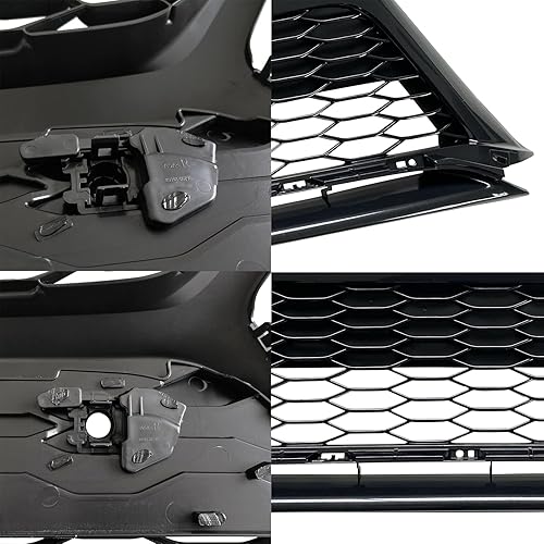 Miniatura 5 de YLT AUTO Cubierta de parachoques delantero, rejilla inferior, cubierta de repuesto para radiador, rejilla de radiador, entrada de aire de malla