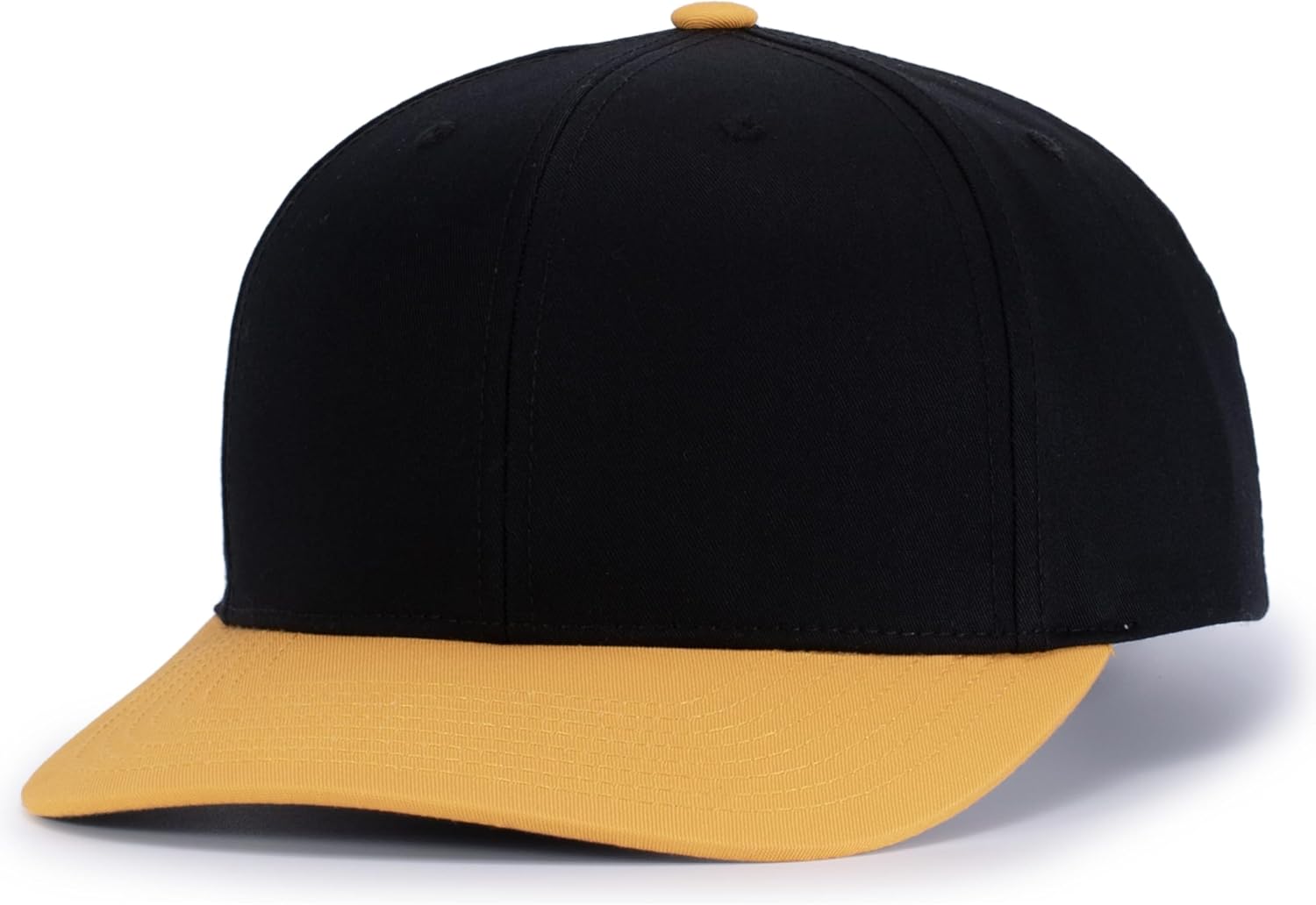 Pacific Headwear Poly/Cotton Snapback Cap, Black/Gold, YTH