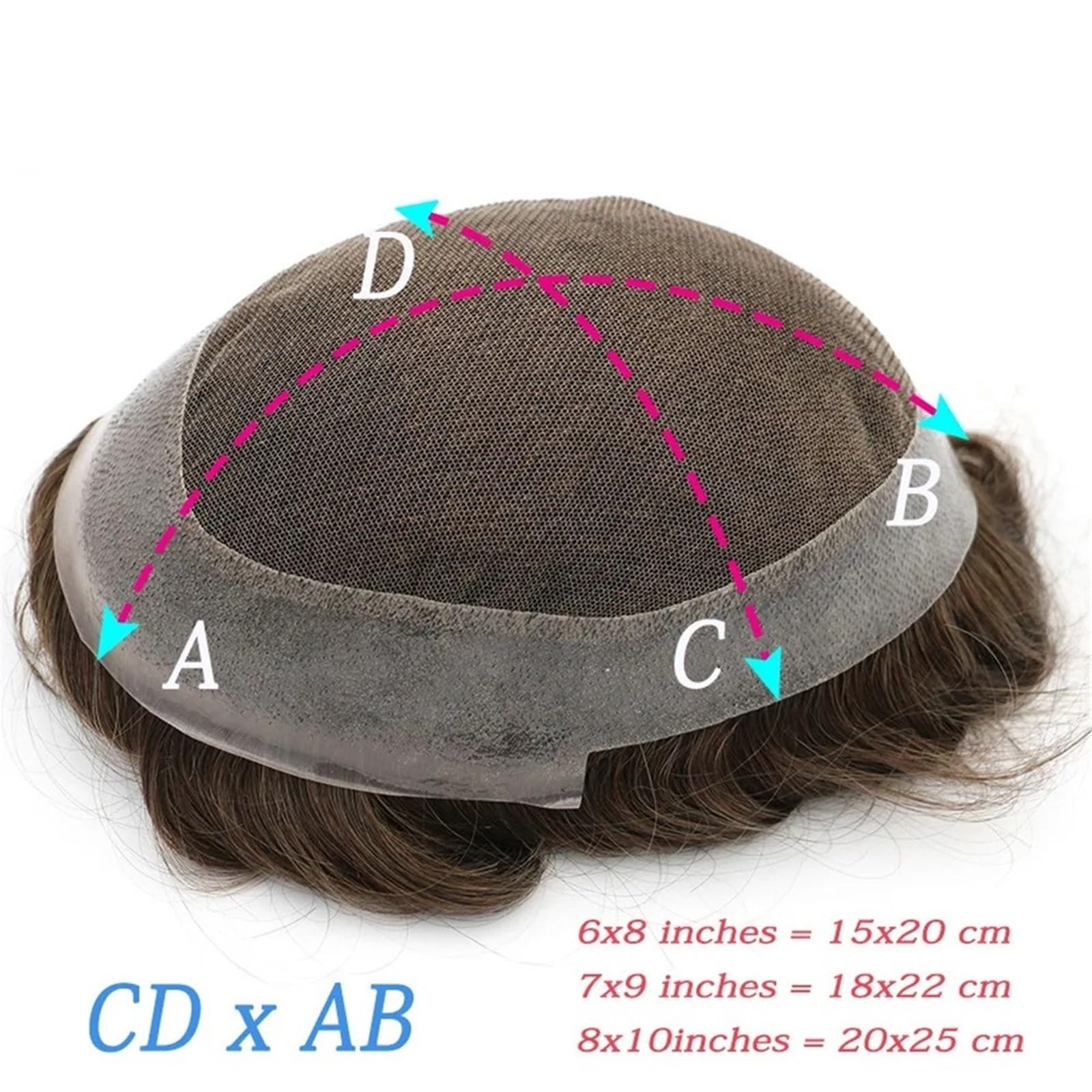 Tupecik męski Men Swiss Lace Human Hair Prosthesis Replacement System | Breathable Men's Capillary Prothesis Toupee(6#,7x9)