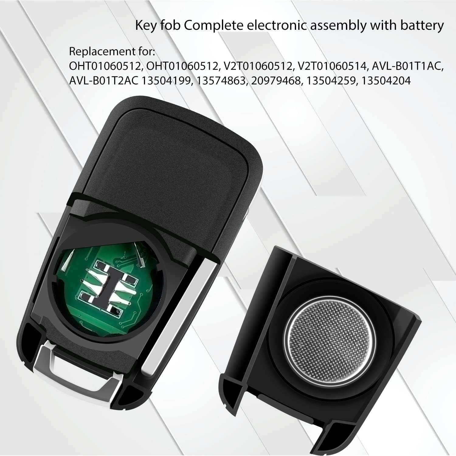 Keyless Entry Remote Fob Fits for Chevy Camaro Equinox 2010-2019/ Cruze 2011-2016/ Sonic 2012-2017/ Malibu 2014-2016/ GMC Terrain Buick Lacrosse Regal Verano Encore Replacement for P/N: OHT01060512