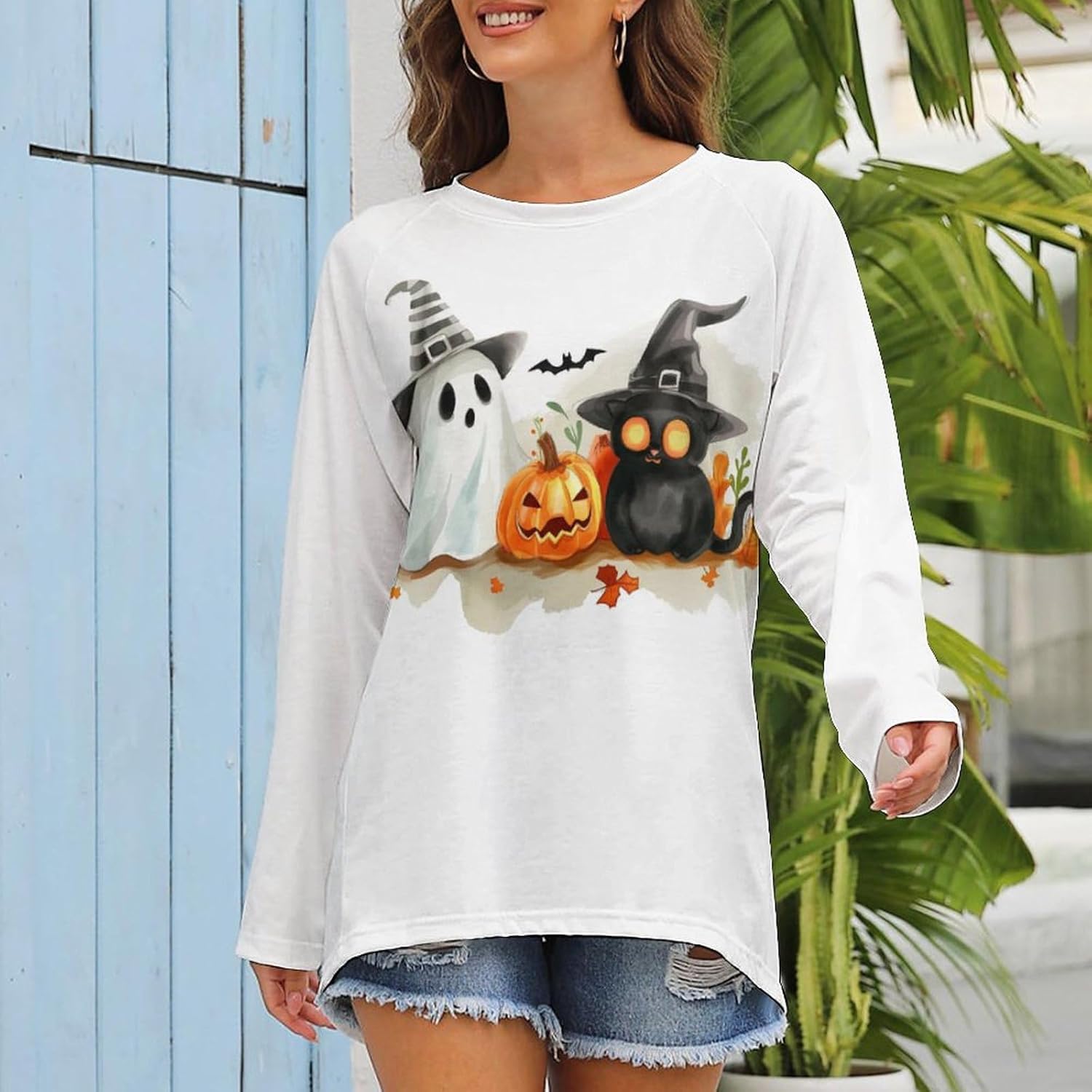 Womens Sweatshirt Cool Graphic Sweatshirts Fall SweatShirts for Women Crewneck Loose Soft Boho Tops for Women - Image 2