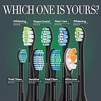 Vista 3 de Brushmo Cepillo de dientes eléctrico Super Sonic con 4 cabezales de repuesto, cepillo de dientes electrónico recargable para adultos con 5 modos