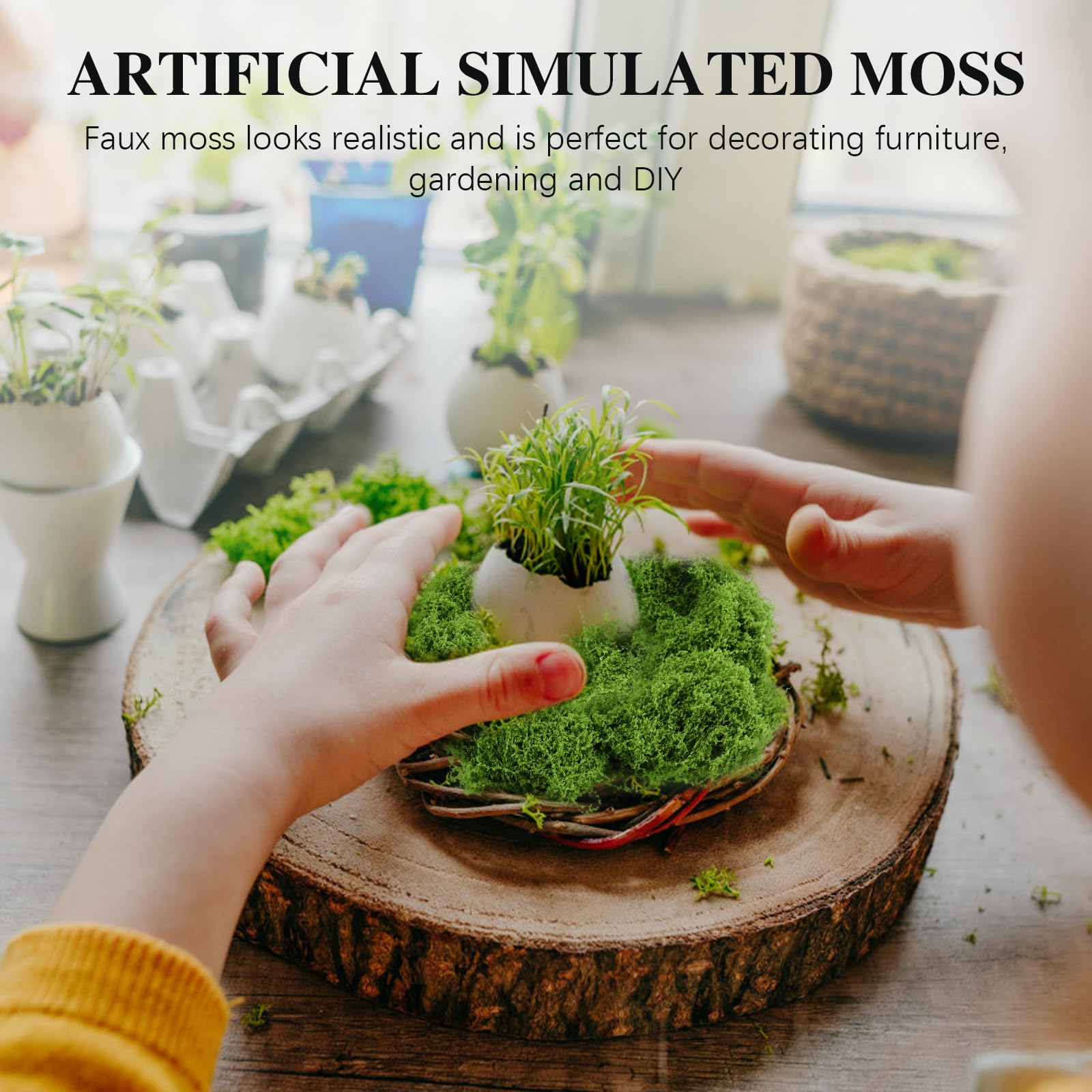 Muschio Artificiale Stabilizzato 100g - Verde Chiaro Per Decorazioni, Acquari E Piante