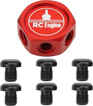 Spark Glow Plug Storage Container Tools Compatible with Redcat HSP Traxxas Kyosho Nitro Engine 1/10 1/8 RC Buggy Car OS Engines (Red)