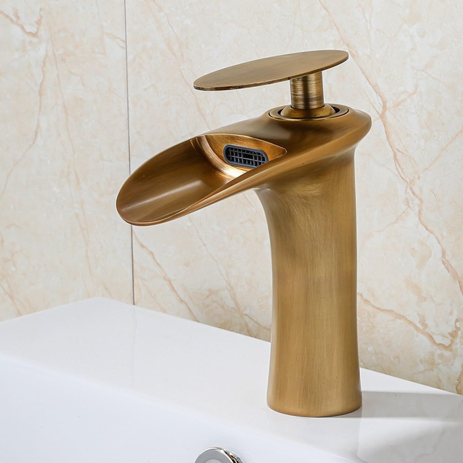 Fanjubei Imitating Antiques Bathroom All-Copper Hot And Cold Basin Faucet